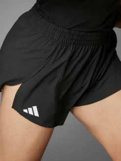 Shorts|adidas - Adizero Essentials hardloopshorts met split Zwart