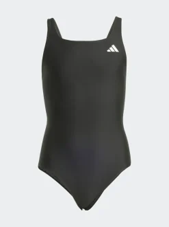 Badkleding|adidas - Badpak met V-rug voor kinderen Zwart