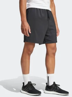 Shorts|adidas - Essentials Linear Logo Shorts Zwart