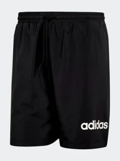 Shorts|adidas - Essentials Linear Logo Shorts Zwart
