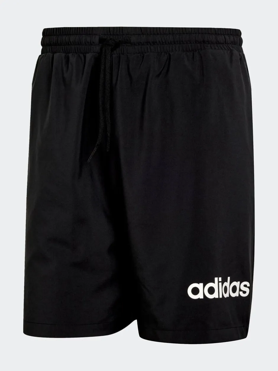 Shorts|adidas - Essentials Linear Logo Shorts Zwart