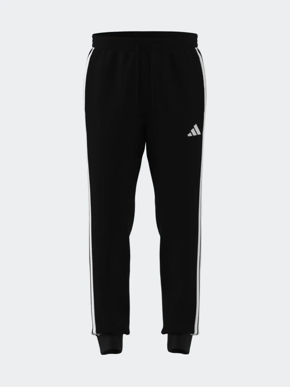Joggingbroeken*adidas - Essentials fleece joggingbroek met 3 strepen Zwart