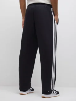 Joggingbroeken|adidas - Essentials Three Stripes Fleece Wide Leg Trousers Zwart