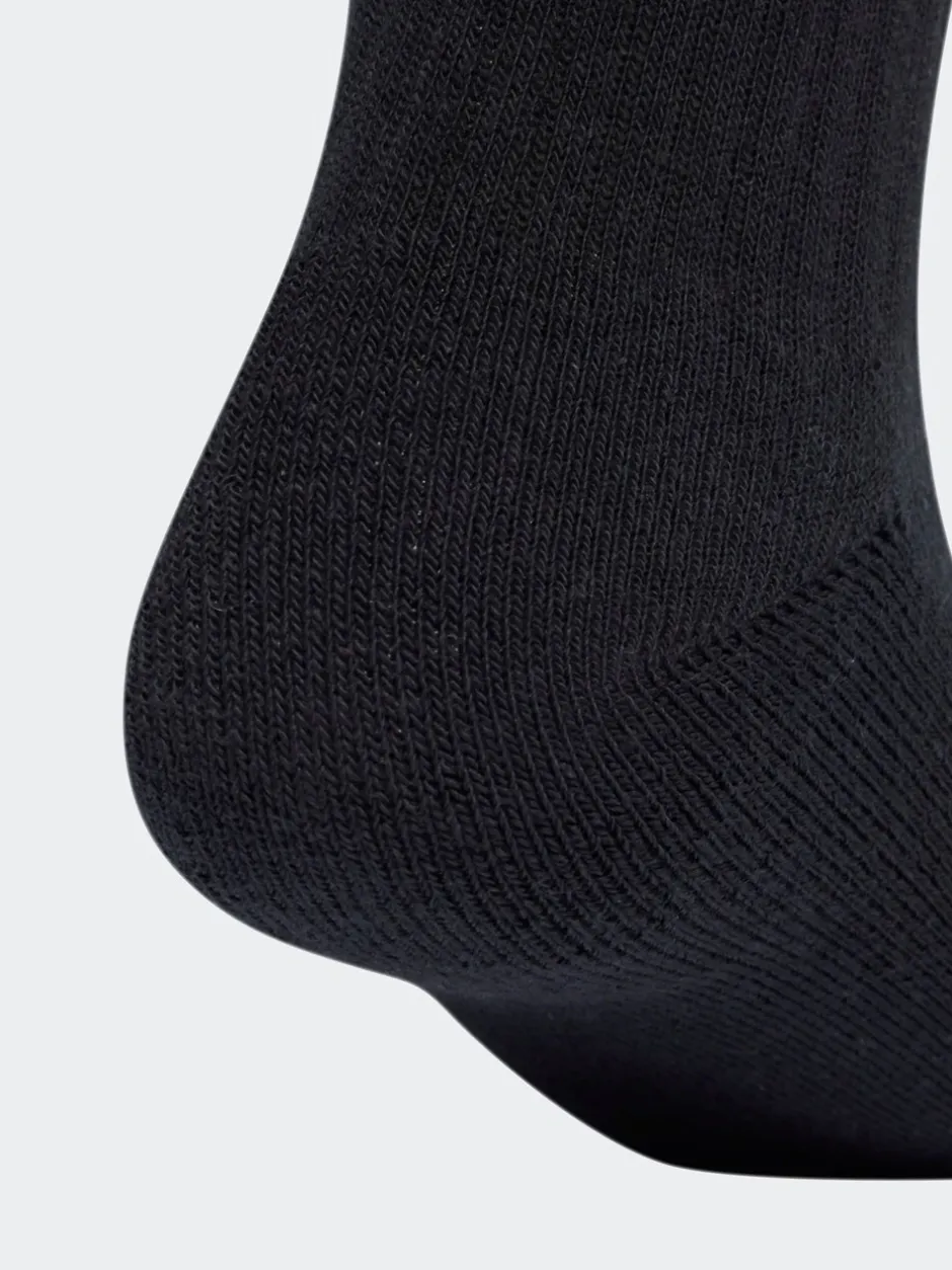 Sokken|Sokken*adidas - Linear Crew Sokken - Gevoerde Sokken 6 Paar Zwart