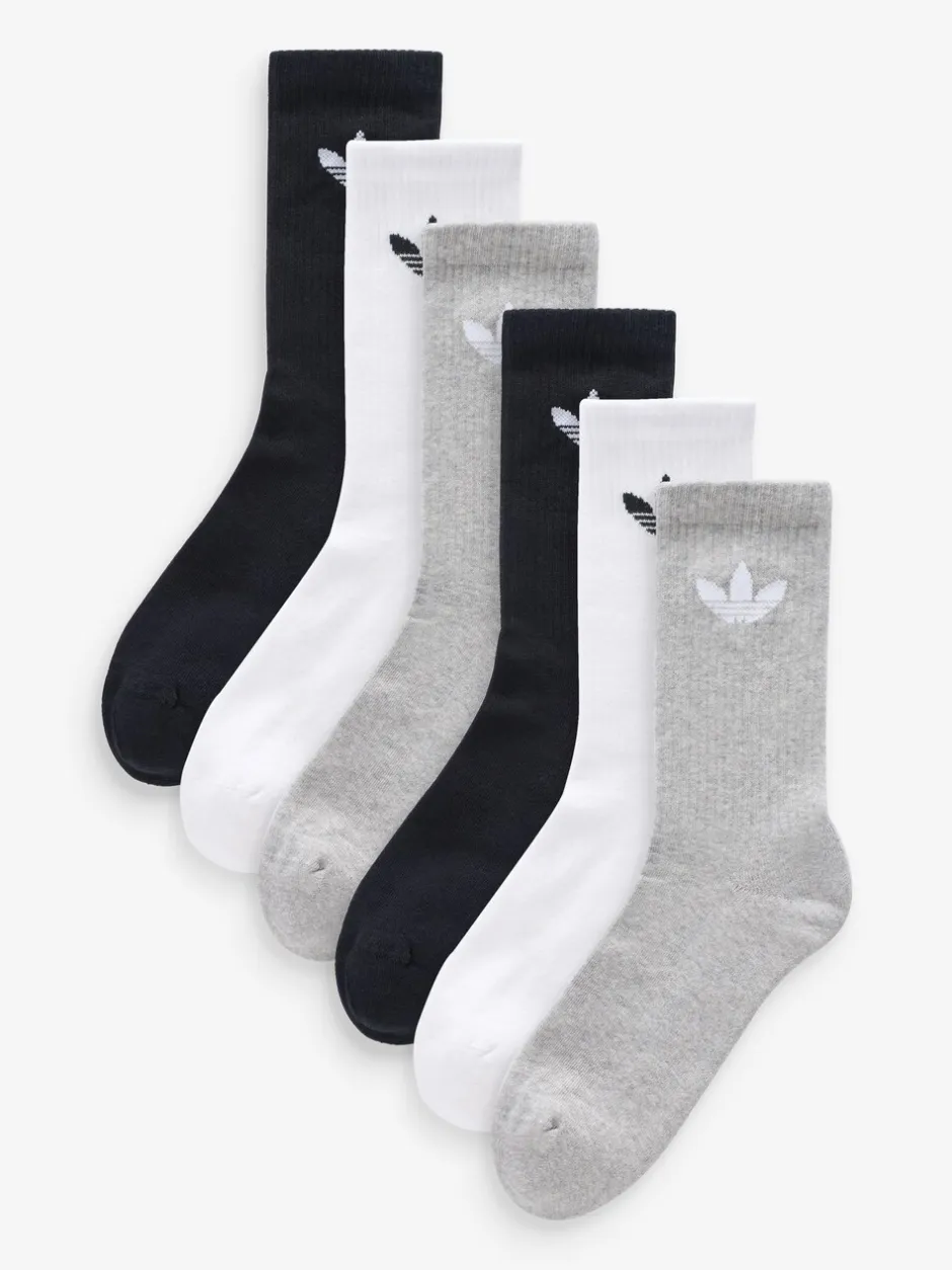 Sokken|Sokken*adidas Zwart - Originals verpakking van 6 Trefoil enkelsokken