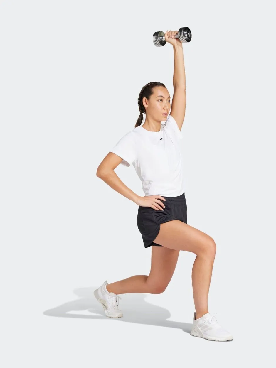 Shorts*adidas - Pacer gebreide hoge trainingsshorts Zwart