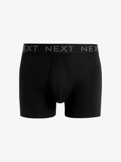 Ondergoed|Ondergoed|Next Zwart - A-Front Katoenrijke Boxers 15 Verpakking
