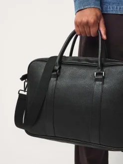 Tassen*Next - Aktetas van imitatieleer Zwart