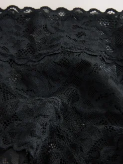 Onderbroeken|Next - All Over Lace Knickers 3 Pack Zwart