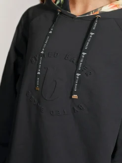 Loungewear|Hoody's En Sweatshirts|B by Ted Baker Zwart - Longline Hoodie