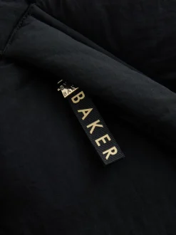 Schoolkleding|Jassen En Jacks|Baker by Ted Baker - meisjes regenbestendige gewatteerde lange jas Zwart