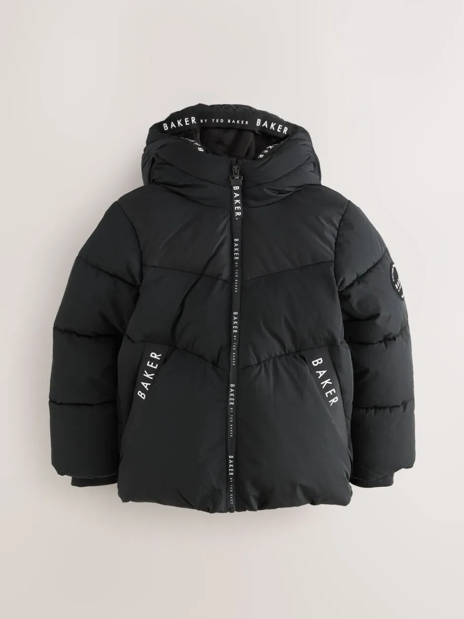 Schoolkleding|Jassen En Jacks|Baker by Ted Baker - Regenbestendig Gevoerd jack Zwart