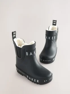 Laarzen*Baker by Ted Baker - - gevoerde regenlaarzen van imitatiebont voor jongens Zwart