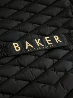 Jassen En Jacks|Schoolkleding|Baker by Ted Baker - - Regenbestendige halfzware gevoerde jas met ceintuur Zwart