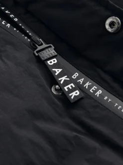 Schoolkleding|Jassen En Jacks|Baker by Ted Baker - regenbestendige gewateerde lange jas Zwart