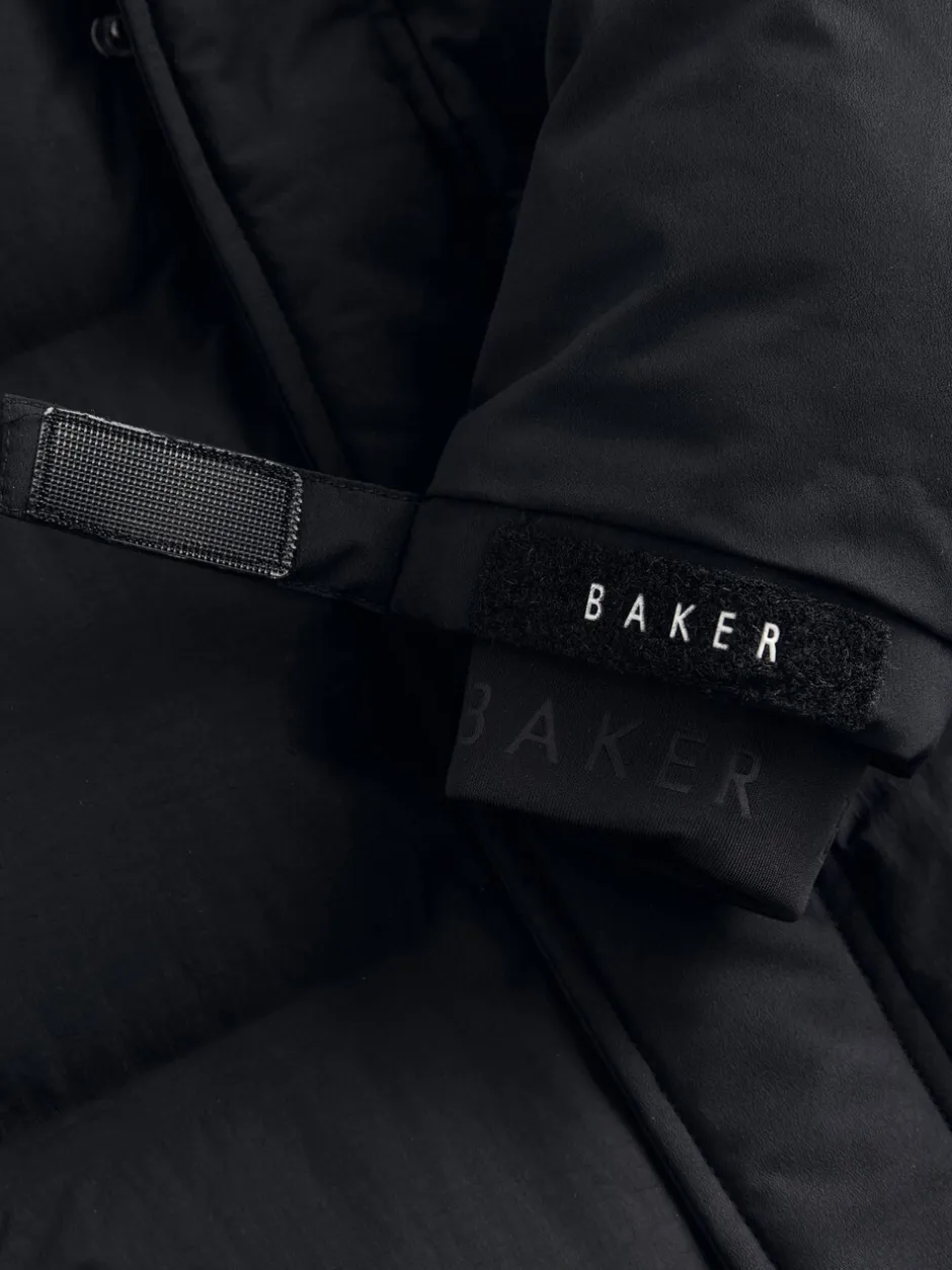 Schoolkleding|Jassen En Jacks|Baker by Ted Baker - regenbestendige gewateerde lange jas Zwart