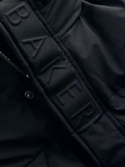 Schoolkleding|Jassen En Jacks|Baker by Ted Baker - regenbestendige gewateerde lange jas Zwart