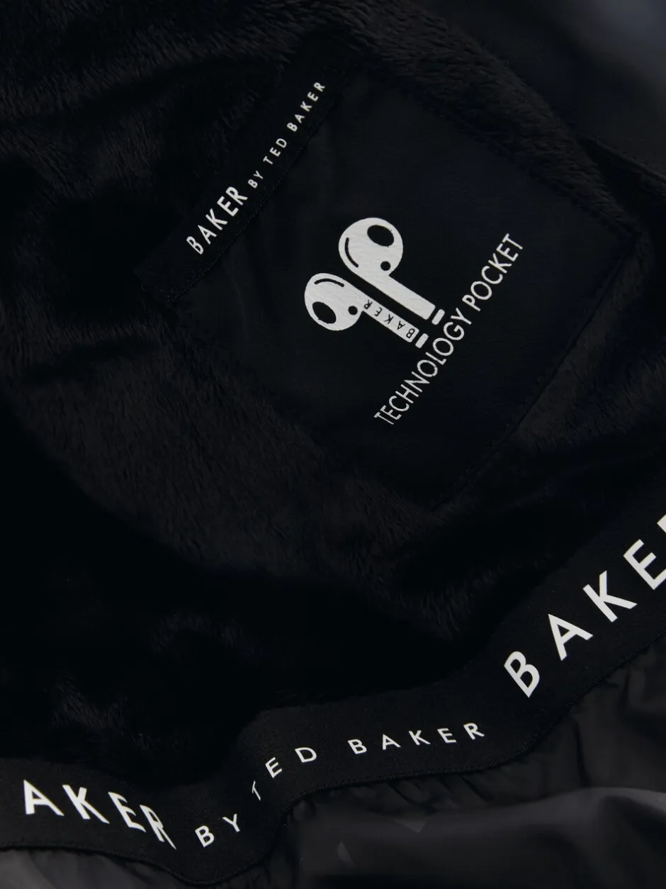 Schoolkleding|Jassen En Jacks|Baker by Ted Baker - regenbestendige gewateerde lange jas Zwart