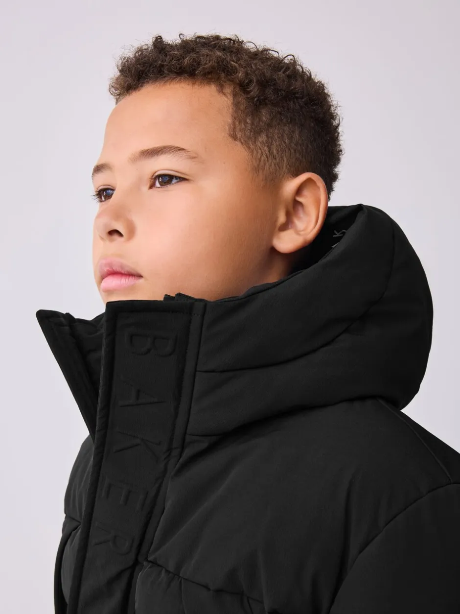 Schoolkleding|Jassen En Jacks|Baker by Ted Baker - regenbestendige gewateerde lange jas Zwart