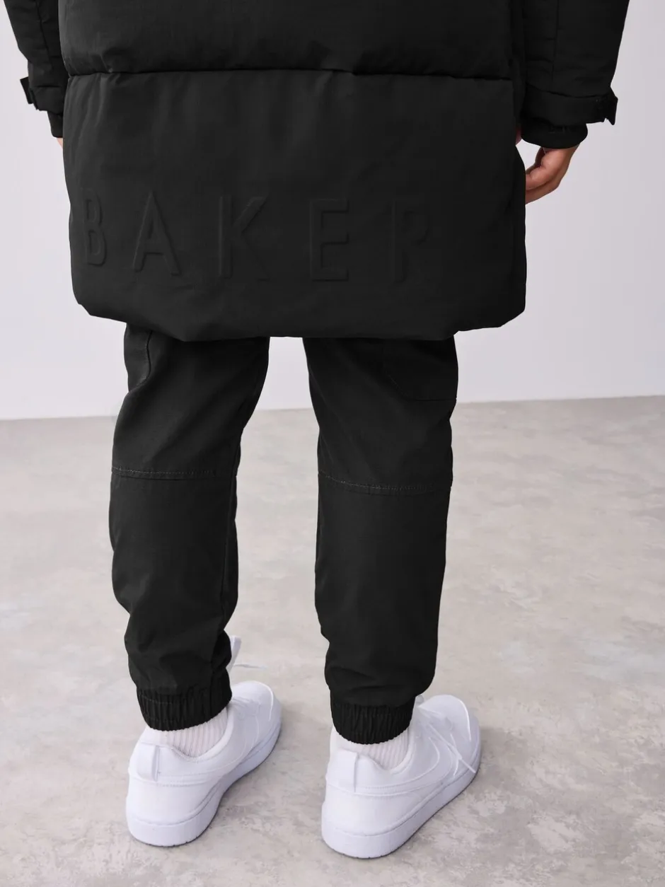 Schoolkleding|Jassen En Jacks|Baker by Ted Baker - regenbestendige gewateerde lange jas Zwart
