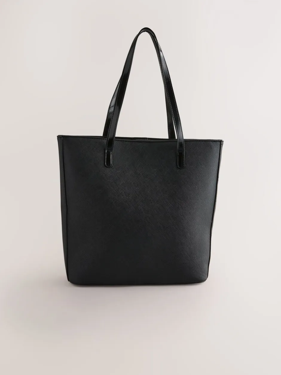 Tassen|Schoolkleding*Baker by Ted Baker - Embossed PU Tote Bag Zwart