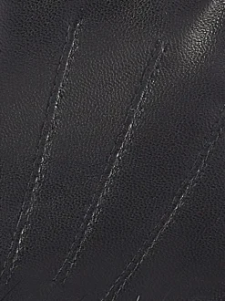 Mutsen, Handschoenen En Sjaals*Barbour - ® - Leren handschoenen met imitatiebontrand Zwart