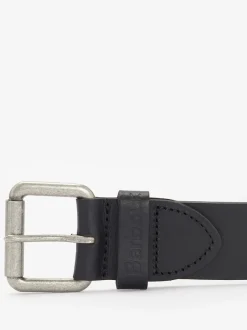 Riemen En Bretels*Barbour - ® Allanton Leren Riem Zwart