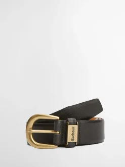 Riemen En Bretels|Barbour - ® Clyde leren riem Zwart