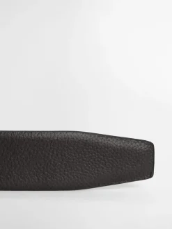 Riemen En Bretels|Barbour - ® Clyde leren riem Zwart