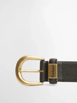 Riemen En Bretels|Barbour - ® Clyde leren riem Zwart