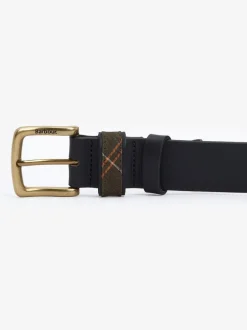 Riemen En Bretels|Barbour - ® Esk Leren Tartan Riem Zwart