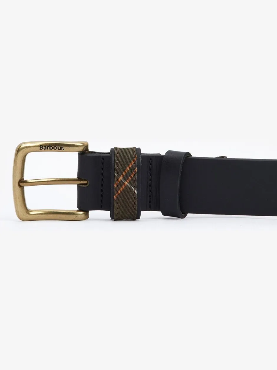 Riemen En Bretels|Barbour - ® Esk Leren Tartan Riem Zwart