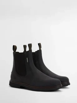 Boots*Barbour - ® Hale leren Chelsea laars Zwart