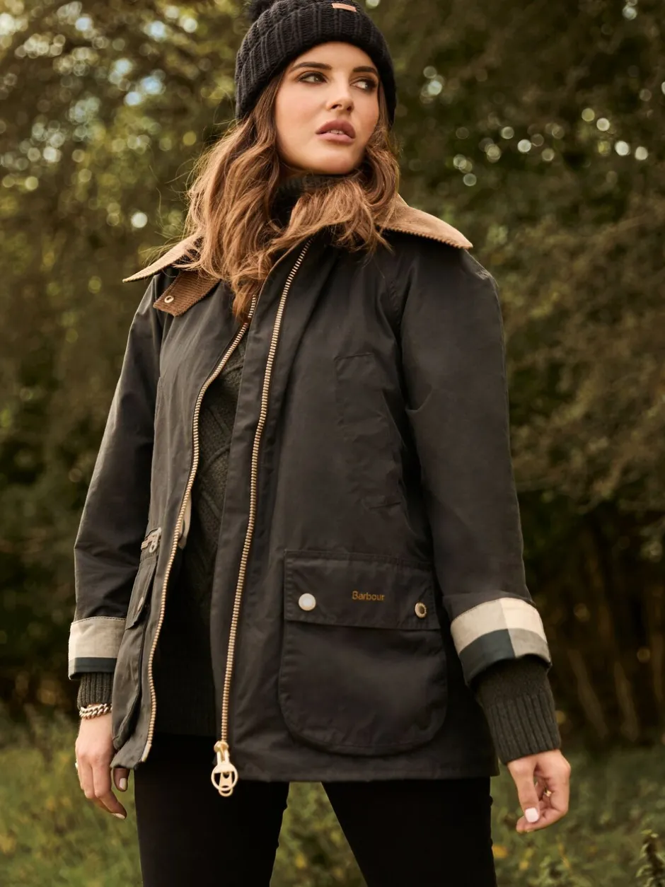 Mutsen, Handschoenen En Sjaals|Barbour Zwart - ® Saltburn beanie-muts met pompon