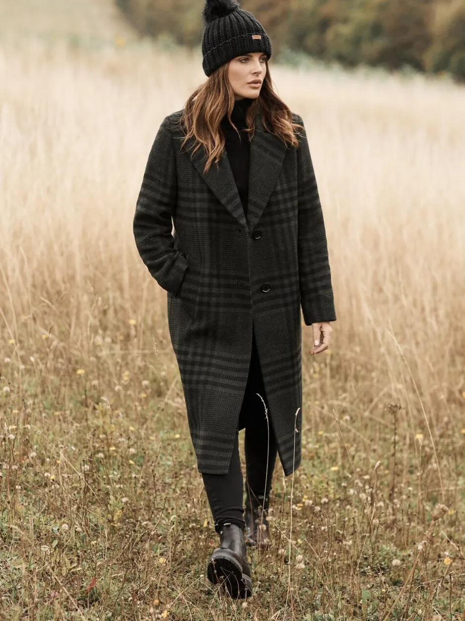 Mutsen, Handschoenen En Sjaals|Barbour Zwart - ® Saltburn beanie-muts met pompon