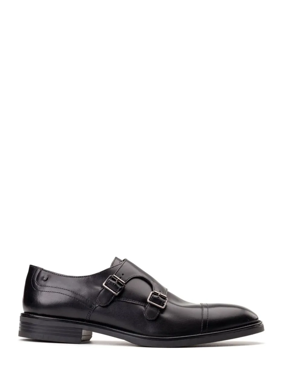 Formele Schoenen*Base London - Taper Monk Shoe Zwart