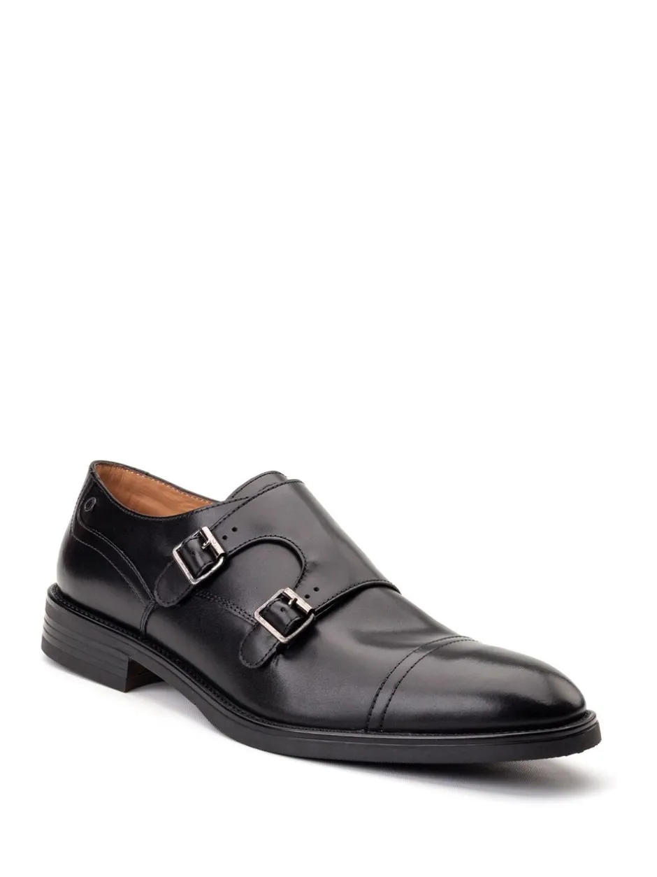 Formele Schoenen*Base London - Taper Monk Shoe Zwart