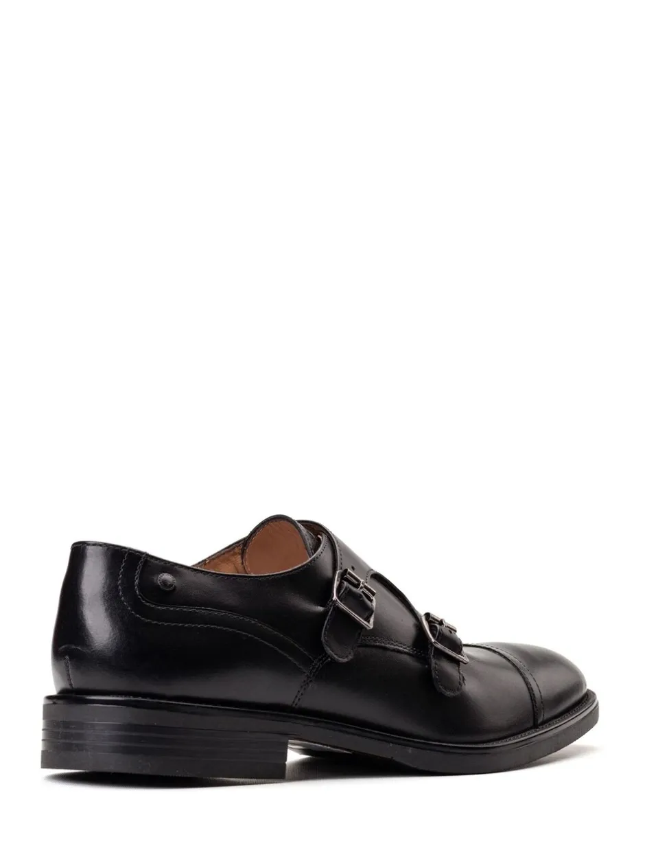 Formele Schoenen*Base London - Taper Monk Shoe Zwart