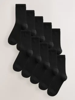 Sokken En Panty's|Next Zwart - Basic Ankle Socks 10 Pack