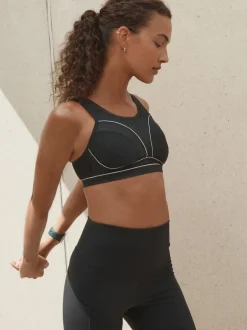 Beha's|Sportkleding|Next - B-G Active Sports hoge impact Dry Tech beha zonder vulling Zwart