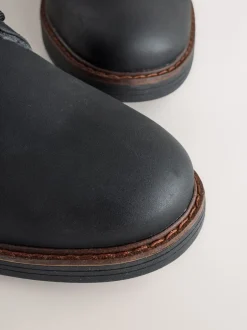 Boots*Next - Borg gevoerde laarzen met koordafwerking Zwart