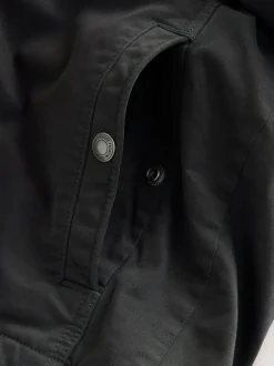 Jassen En Jacks|Next - Borg Lined Zip Through Funnel Jacket Zwart