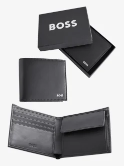 Portemonnees*BOSS - Randy Signature Logo Gevouwen Portemonnee Zwart