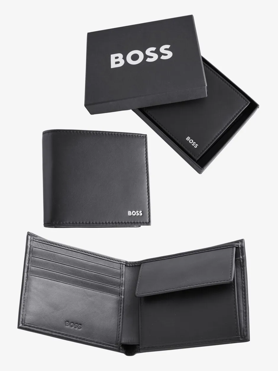 Portemonnees*BOSS - Randy Signature Logo Gevouwen Portemonnee Zwart