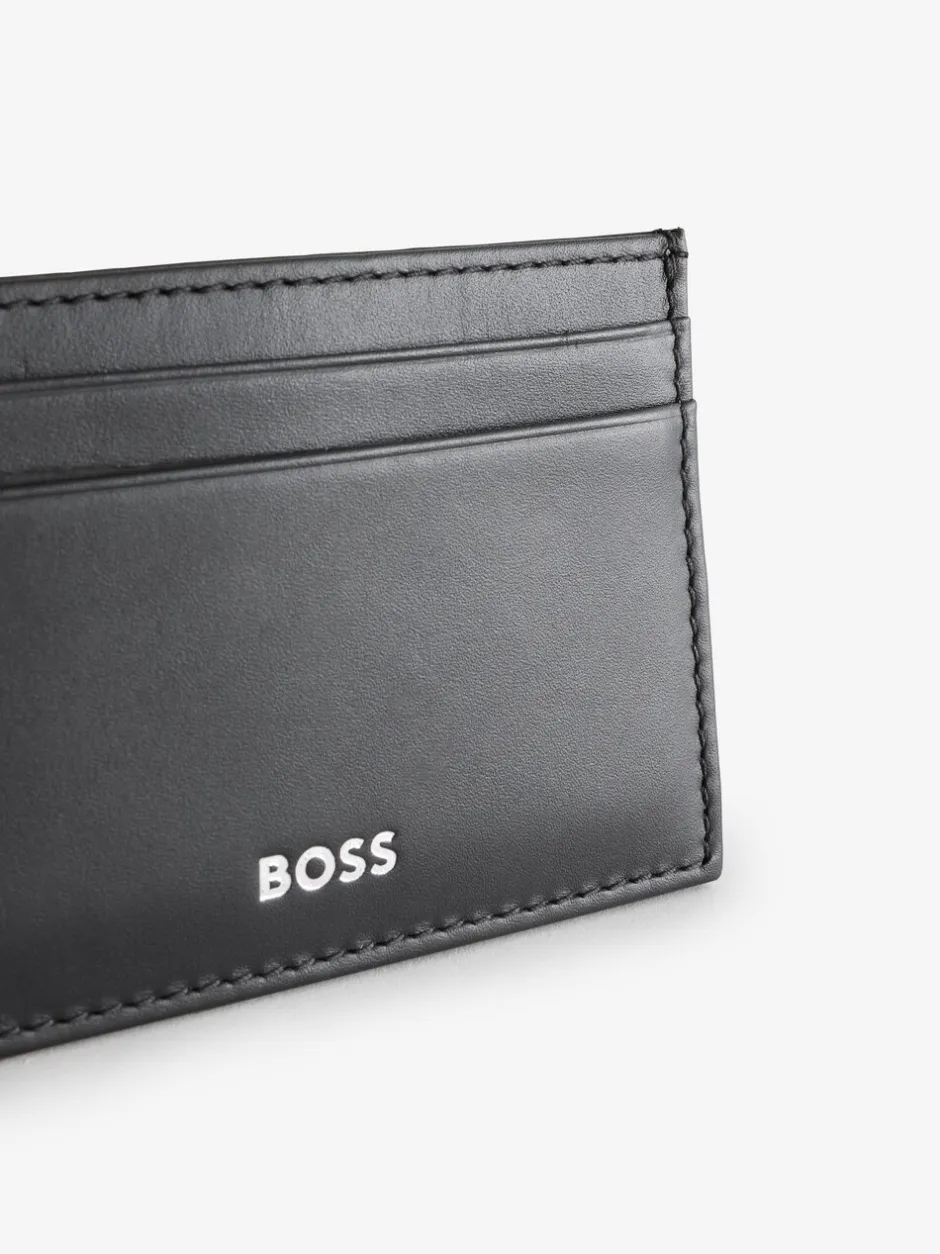 Portemonnees*BOSS - Regular Fit Randy Signature Logo Card Holder Zwart