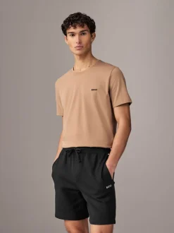 Shorts*BOSS Zwart - Waffle Shorts