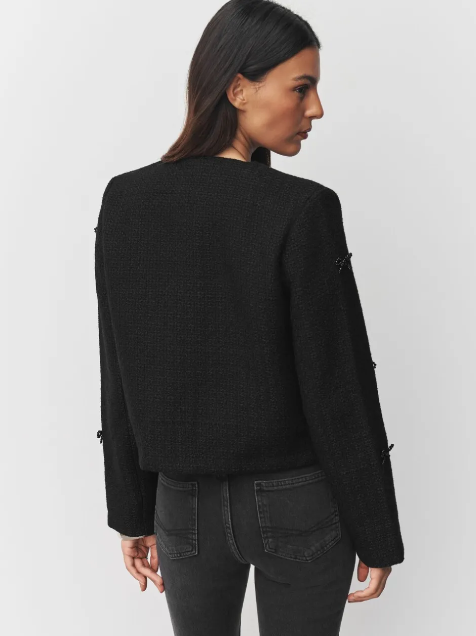 Jassen En Jacks*Next Zwart - Bouclé jackje met kralenstrik