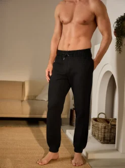 Joggingbroeken|Loungewear|Next - Brushback Heavyweight Open Joggers Zwart