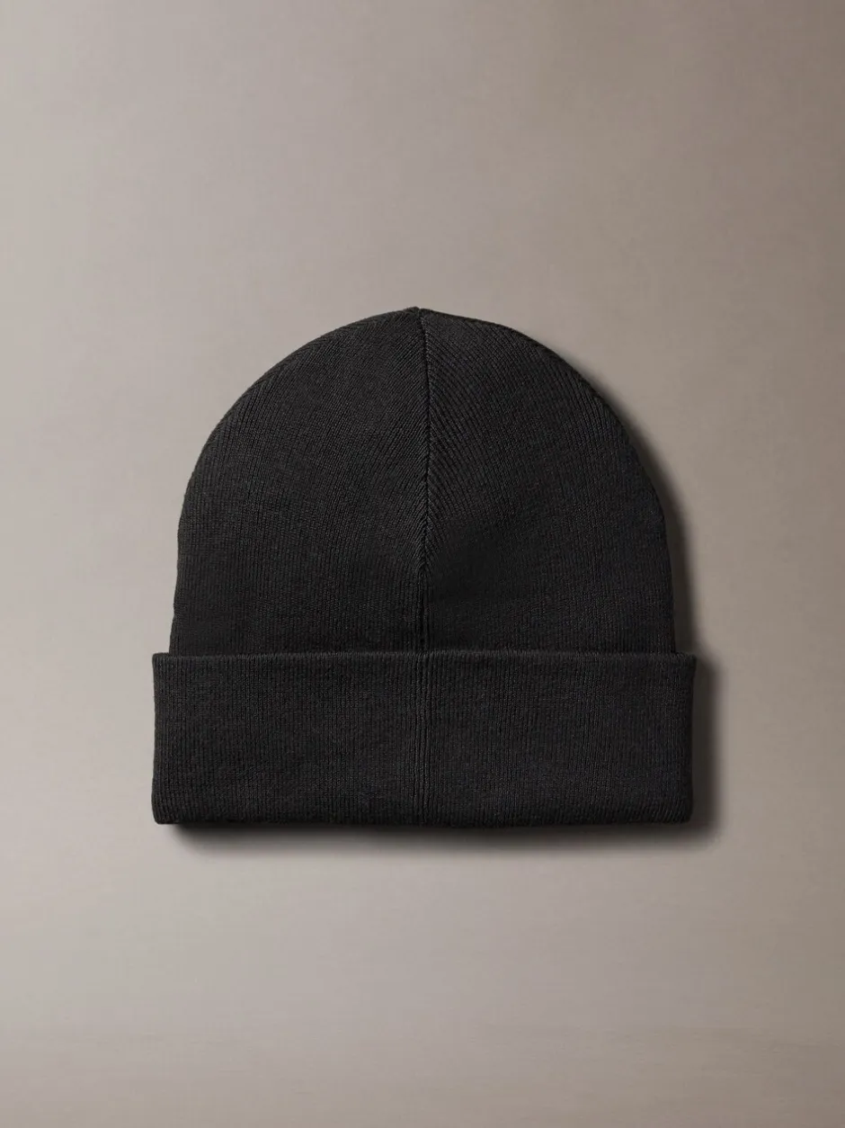 Mutsen, Sjaals En Handschoenen|Calvin Klein - Signature Logo Beanie Zwart