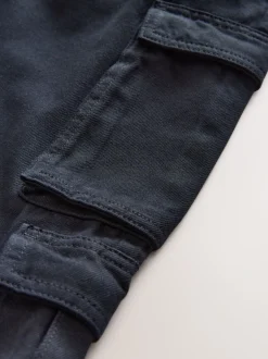 Broeken En Chino's|Next - Cargo broek van geweven twill-katoen (3-16jr) Zwart